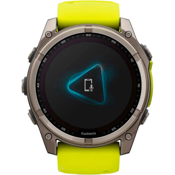 Garmin Fenix 8 47mm Solar Sapphire Titanium w. Amp Yellow/Graphite Silicone Band (010-02906-20/21)