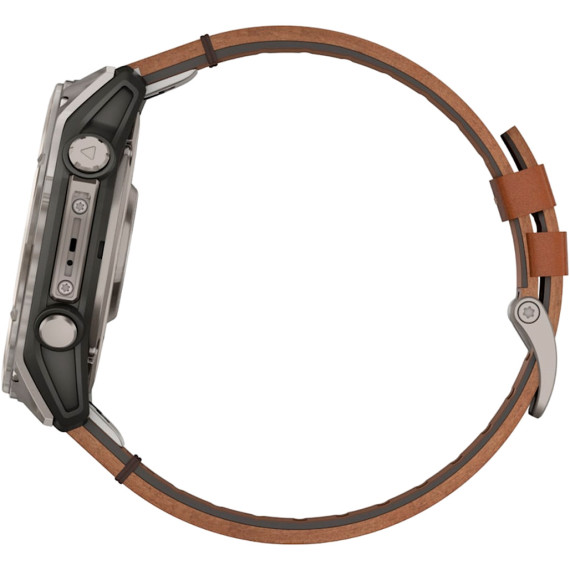 Garmin Fenix 8 51mm AMOLED Sapphire Carbon grey DLC w. Chestnut Leather Band (010-02905-40)