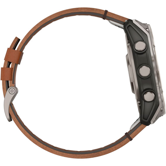 Garmin Fenix 8 51mm AMOLED Sapphire Carbon grey DLC w. Chestnut Leather Band (010-02905-40)