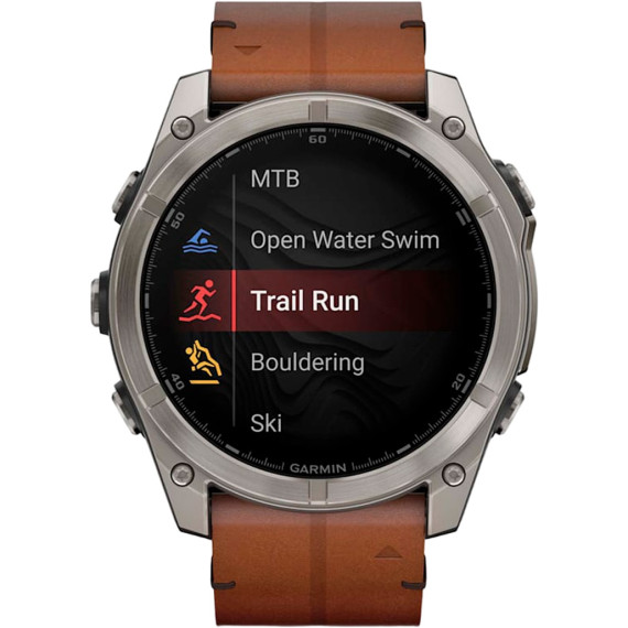 Garmin Fenix 8 51mm AMOLED Sapphire Carbon grey DLC w. Chestnut Leather Band (010-02905-40)