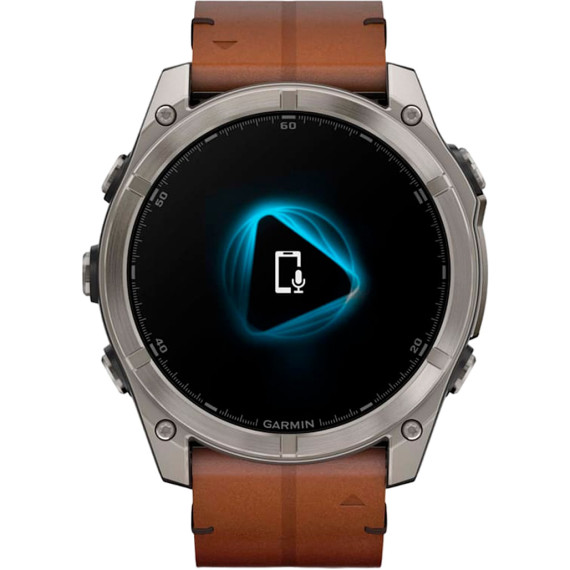 Garmin Fenix 8 51mm AMOLED Sapphire Carbon grey DLC w. Chestnut Leather Band (010-02905-40)
