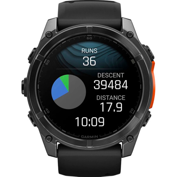Garmin Fenix 8 51mm AMOLED Slate Gray with Black Silicone Band (010-02905-00)