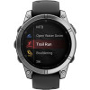 Garmin Fenix E 47mm AMOLED Stainless Steel with Black Silicone Band (010-03025-02/00)