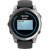 Garmin Fenix E 47mm AMOLED Stainless Steel with Black Silicone Band (010-03025-02/00)