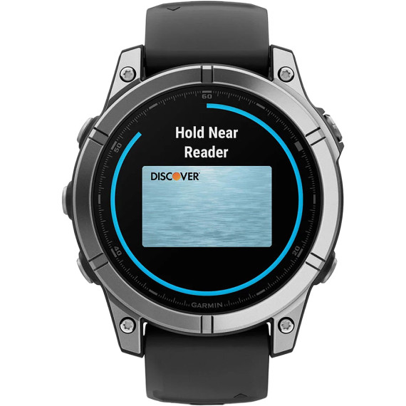 Garmin Fenix E 47mm AMOLED Stainless Steel with Black Silicone Band (010-03025-02/00)