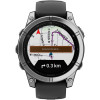 Garmin Fenix E 47mm AMOLED Stainless Steel with Black Silicone Band (010-03025-02/00)