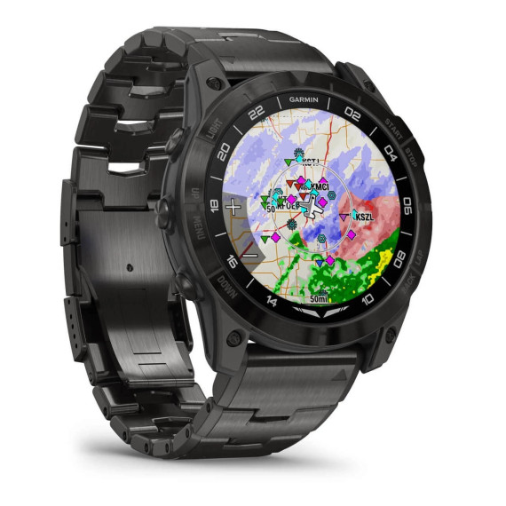 Garmin D2 Mach 1 Pro with Vented Titanium Bracelet (010-02804-80/81)