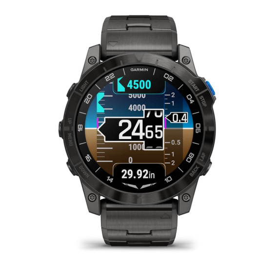 Garmin D2 Mach 1 Pro with Vented Titanium Bracelet (010-02804-80/81)