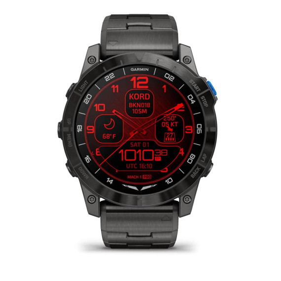 Garmin D2 Mach 1 Pro with Vented Titanium Bracelet (010-02804-80/81)