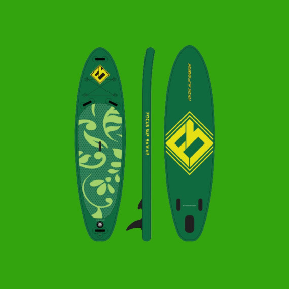 Сапборд Focus Sup Hawaii ISUP-R 12'6"х32"х6" Jungle — надувна дошка для САП серфінгу, sup board