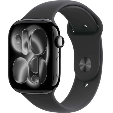 Apple Watch Series 11 GPS 46mm Jet Black Alu. Case w. Black S. Band - XL (MEW84+MXM53)