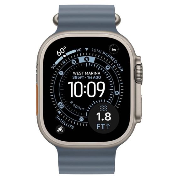 Apple Watch Ultra 3 GPS + Cellular 49mm Natural Tit. Case w. Anchor Blue Ocean Band (MEWH4)