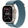 Apple Watch Ultra 3 GPS + Cellular 49mm Natural Tit. Case w. Light Blue Alpine Loop - Small (MEWK4)