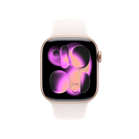 Apple Watch Series 11 GPS 46mm Rose Gold Alu. Case w. Light Blush S. Band - M/L (MEV74)
