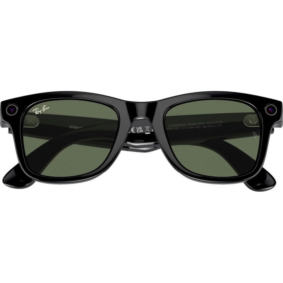 Ray-Ban Meta Wayfarer Gen 2 Standard Shiny Black Frame / G-15 Green Lenses (RW4012 601/71 50-22)