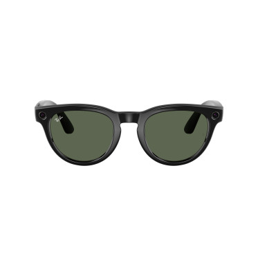 Ray-Ban Meta Headliner Gen2 HighBridge Fit Shiny Black/Clear-Graphite Green Transitions RW4013 601/1M 50-23