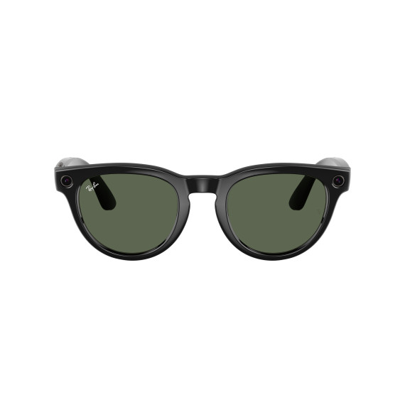 Ray-Ban Meta Headliner Gen2 HighBridge Fit Shiny Black/Clear-Graphite Green Transitions RW4013 601/1M 50-23