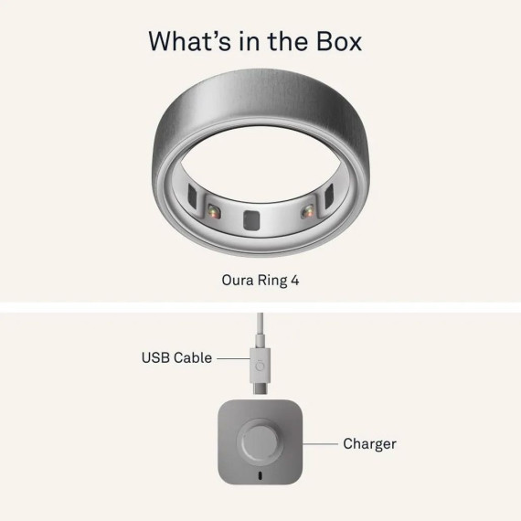 Oura Ring 4 Brushed Silver Size 6 (JZ90-54220-06)