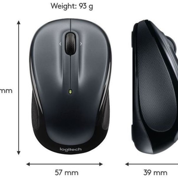 Logitech M325 Wireless Mouse Dark Silver (910-002334)