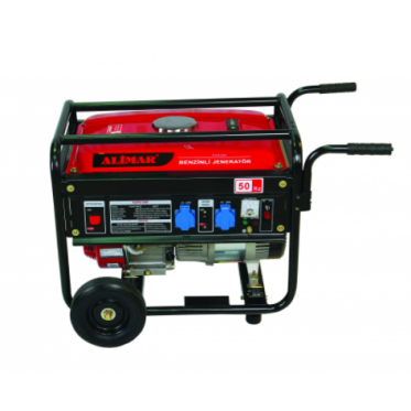 Бензиновий генератор 1 фазний Alimar ALM-B-7500ME Комбінований запуск / 8 kWa