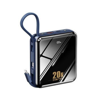 REMAX Sucha Series QC 22.5W + PD 18W Full-Compatibility Cabled Power Bank 20000mAh RPP-51