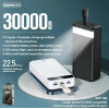 REMAX Leader Series 22.5W Multi-compatible Fast Charging Power Bank (with LED light) 30000mah RPP-183 Black