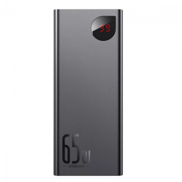 Внешний аккумулятор (павербанк) Baseus Adaman Metal Digital Display Quick Charge Power Bank 65W 20000mAh Black (PPIMDA-D01)