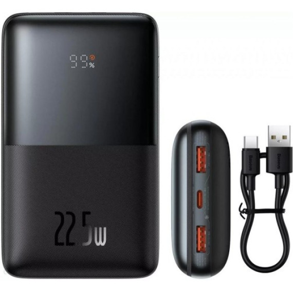 Внешний аккумулятор (павербанк) Baseus Power Bank 20000mAh Bipow Pro Digital Display PD 22.5W Black (PPBD030001)
