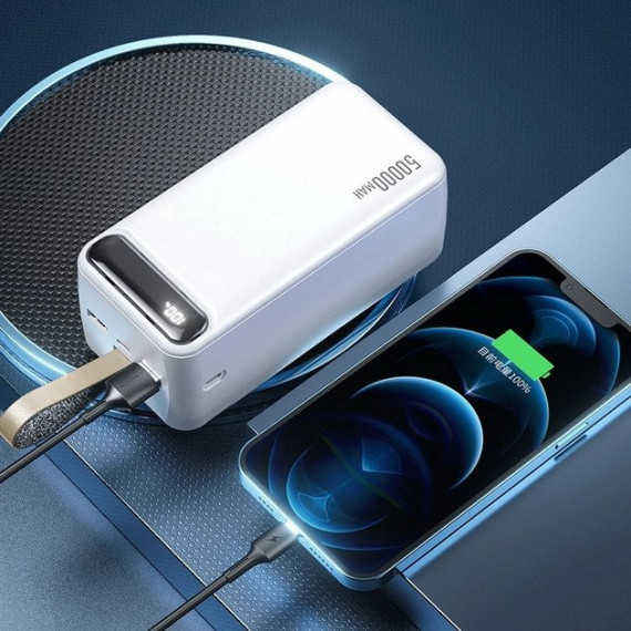 WK Minre 50000mAh Digital Display Power Bank White (WP-283)