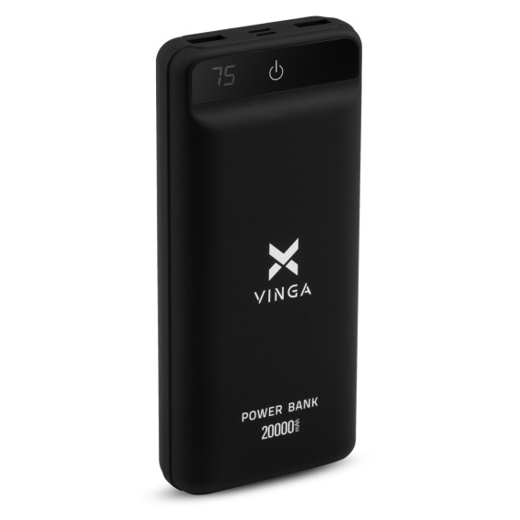 Внешний аккумулятор (Power Bank) Vinga 20000 mAh Black (VPB2QLSBK)