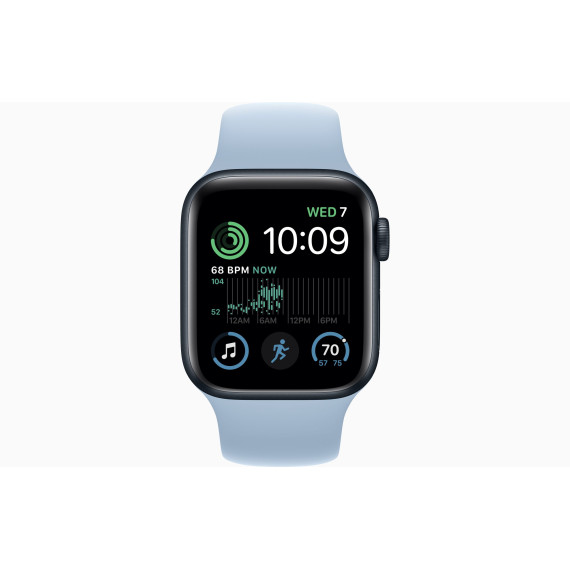 Apple Watch SE 2022 GPS 40mm Midnight Aluminum Case w. Sky Sport B. M/L (MNL83+MR313)