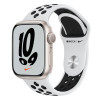 Apple Watch Nike Series 7 GPS 41mm Starlight Aluminum Case w. Pure Platinum/Black Nike Sport Band (MKN33)