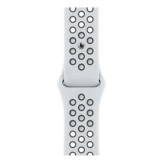 Apple Watch Nike Series 7 GPS 41mm Starlight Aluminum Case w. Pure Platinum/Black Nike Sport Band (MKN33)