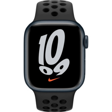 Apple Watch Nike Series 7 GPS 45mm Midnight Aluminum Case w. Anthracite/Black Nike Sport Band (MKNC3)