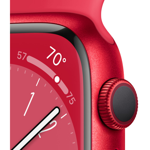 Apple Watch Series 8 GPS 41mm PRODUCT RED Aluminum Case w. PRODUCT RED S. Band (MNP73, MNUG3)