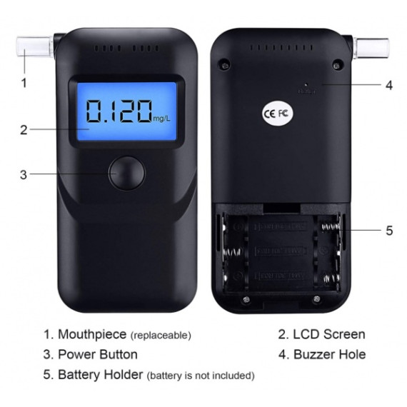 Электронный алкотестер Xiaomi Hydsto T1 Alcohol Tester HD-JJCSY02