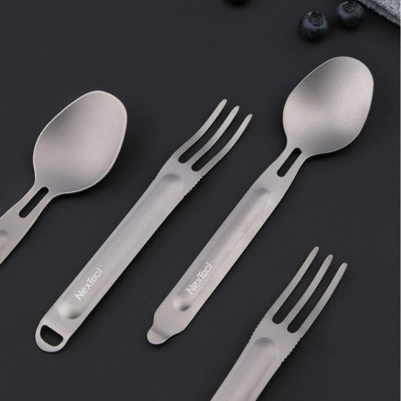 Набор Ложка-Вилка Xiaomi NexTool Outdoor Spoon Fork Grey (3032290)