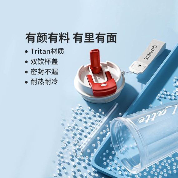 Стакан С Крышкой Xiaomi Quange Tritan Coffee Cup 400ml Black (6972229764695)