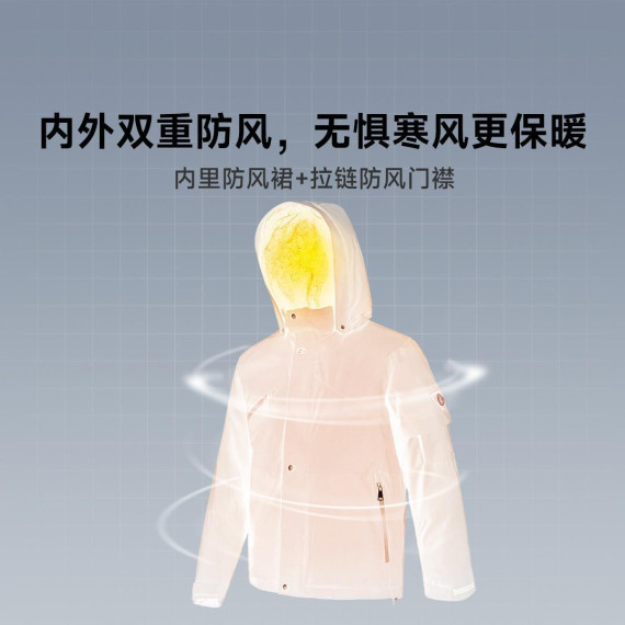 Куртка Xiaomi 90 points Windproof Anti-Drilling Hooded Down Jacket White 3XL( 6941413233088)