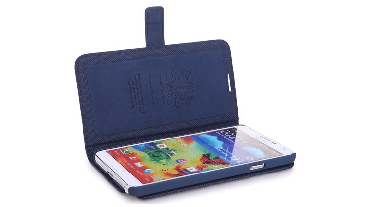 Кожаный чехол Nuoku Grace (книжка) для Samsung N9000 Galaxy Note 3 (+ пленка) (Синий) - ITMag