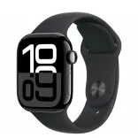 Apple Watch Series 10 GPS 46mm Jet Black Alu. Case w. Black Sport Band - S/M (MWWP3)