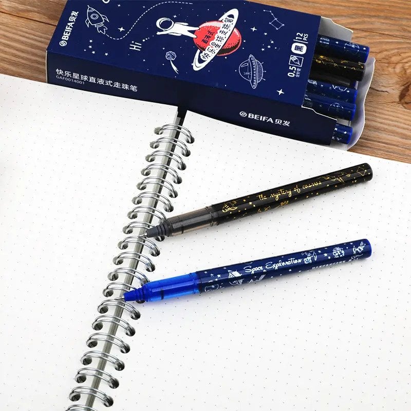 Ручки Xiaomi Lampo Happy Planet Straight Liquid Pen 12pcs (3244170) - ITMag