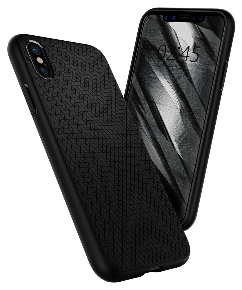 Spigen Case Liquid Air Matte for iPhone X Black (057CS22123) - ITMag