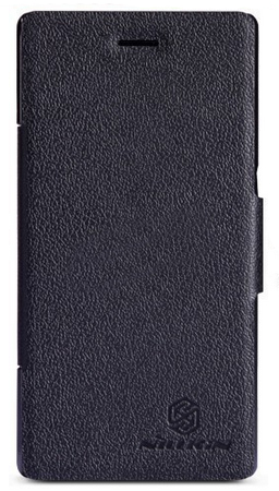 Кожаный чехол (книжка) Nillkin Fresh Series для Lenovo K900 (Черный) - ITMag