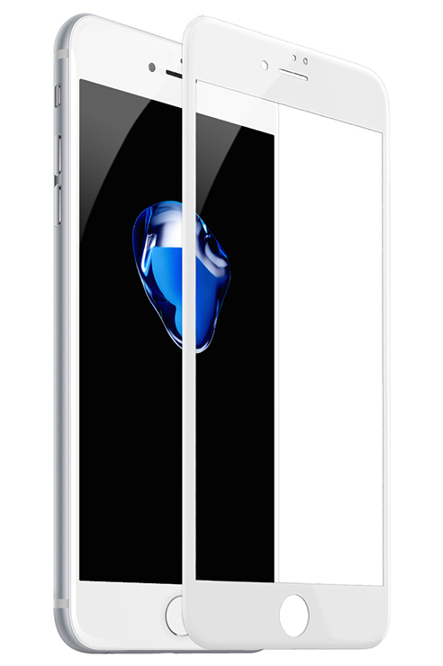 Защитное стекло Baseus Silk-screen 3D Arc Protective Film для iPhone 7 Plus/8 Plus White (SGAPIPH7P-A3D02) - ITMag