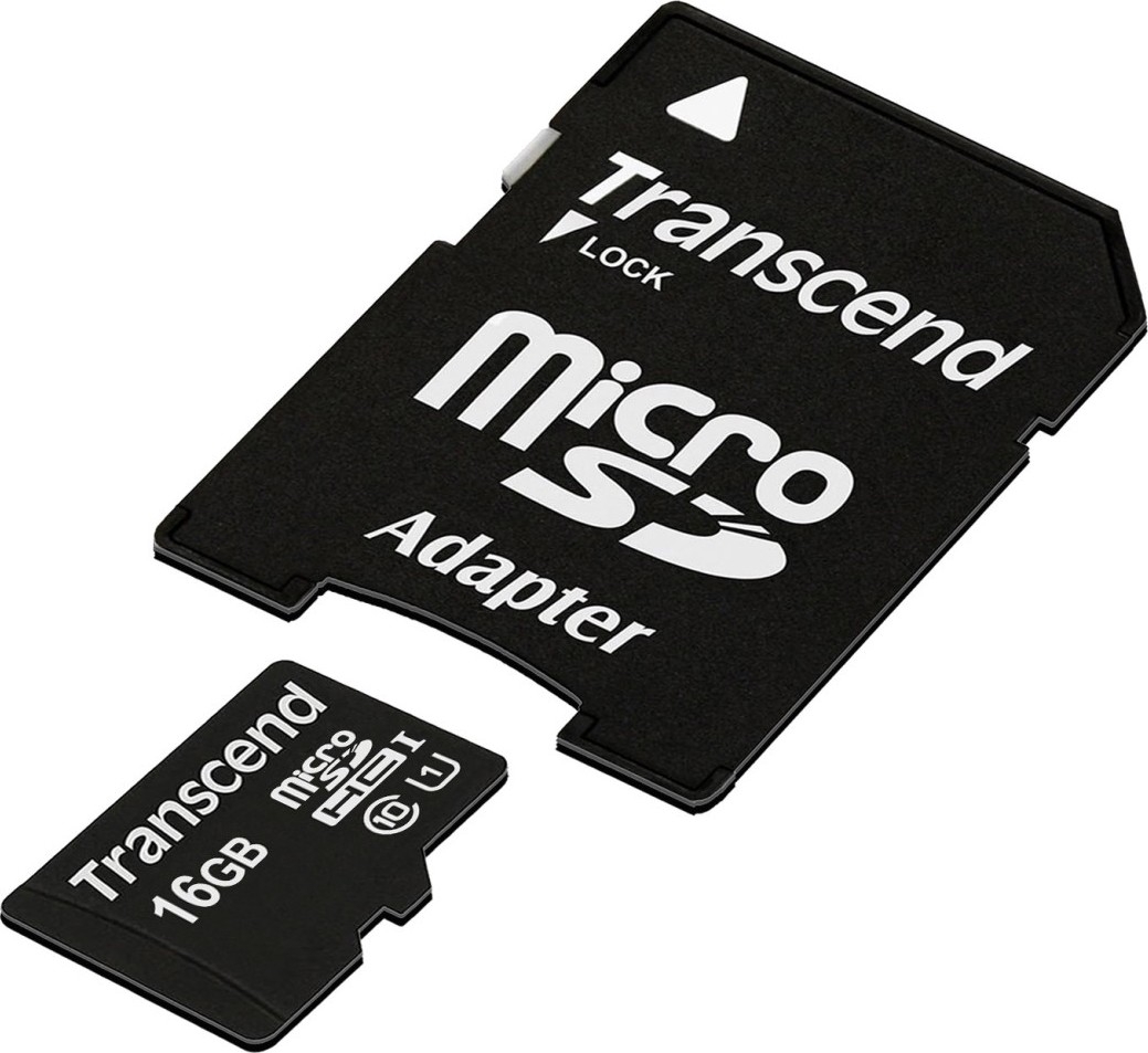 карта памяти Transcend 16 GB microSDHC UHS-I Premium + SD Adapter TS16GUSDU1 - ITMag