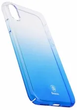Пластиковая накладка Baseus Glaze Ultrathin для Apple iPhone X (5.8") (Синий / Transparent Blue) (WIAPIPHX-GC03)