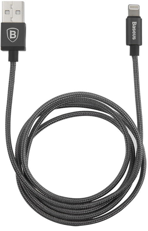 Кабель Baseus Simple Version of AntiLa Series MFI Metal Charging Cable 1.8M For Apple Black (CAETRTC-MFC01) - ITMag