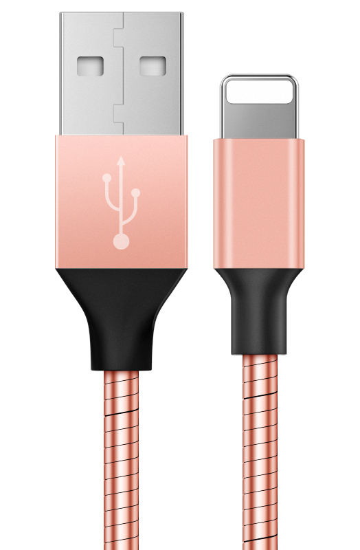 Кабель Baseus Mechanical Era Metal Cable 1M For Apple Rose Gold (CALJS-0R) - ITMag