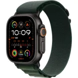 Apple Watch Ultra 2 GPS + Cellular 49mm Black Titan. Case w. Dark Green Alpine Loop - Large (MX4T3)